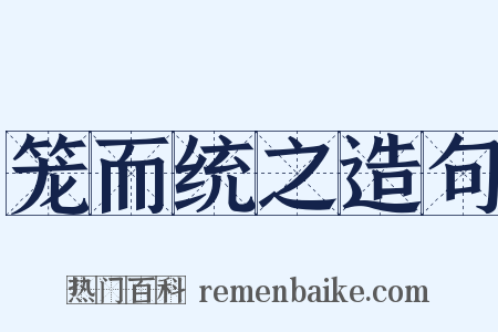 笼而统之造句是什么意思的图片